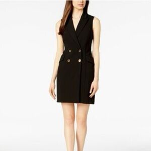 Calvin Klein Black Blazer Sleeveless Mini Dress Size 2